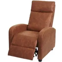 Mendler Tv-fauteuil HWC-F76, relaxfauteuil, ligfauteuil, verstelbare ligfunctie, stof/textiel, vintage, imitatie suède