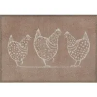 Turtle Mat Turtle Wasbare Deurmat - Hens - 60 x 85cm