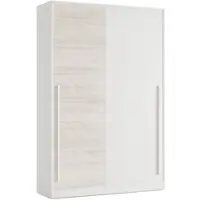 Dmora Aristode - Kledingkast 2 Deuren, 120x200h cm Antiek Wit, Kapstok