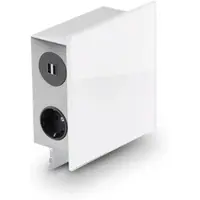 Sonstiges MIRA Quad glas-USB stopcontactelement, wit - Schuko, 3-voudig en 2-voudig USB / stopcontacten / USB-poorten
