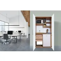 Respekta Goedkope keuken 104 cm - mini keuken met apparatuur Peter - Eiken/Wit - elektrische kookplaat - koelkast - magnetron - kleine keuken - compacte keuken - keukenblok met apparatuur