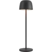 QAZQA Tafellamp zwart incl. LED oplaadbaar met laadstation IP65 - Raika
