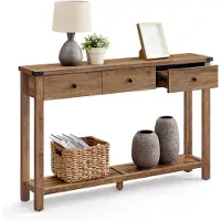 Vasagle Smalle haltafel met lades en plank