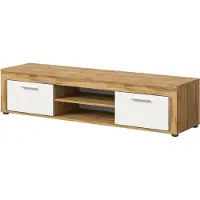 Ebuy24 Tv-meubel Jam - 160x40x37cm - 2 Deuren - Wotan Eik/wit