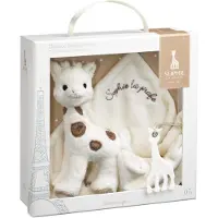 Sophie La Girafe knuffeldoekje Chérie - Babyknuffel - Baby knuffeldoekje - Kraamcadeau - Babyshower cadeau - In luxe wit/beige geschenkdoos - Vanaf 0 maanden - 25 x 25 cm