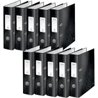 Leitz WOW ordner zwart, rug van 8,0 cm 10 stuks