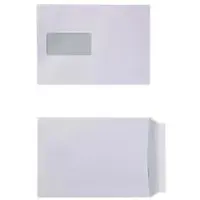 Viking Enveloppen Met Venster C5 162 (B) x 229 (H) mm Kleefstrip Wit 90 g/m² 500 Stuks