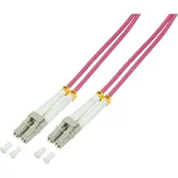 Logilink FP4LC02 Glasvezel Optische vezel Aansluitkabel 2.00 m Violet 50/125 µ Multimode OM4