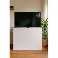 Golden Note TV lift Smart met houten meubel 104x85x30 MDF kast wit gegrond voor 32 t/m 43 inch TV