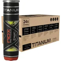 NOX Pro Titanium Padel Balls Box Geel 24 x 4 Balls