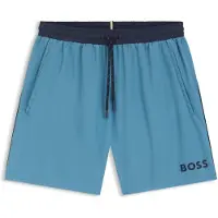 BOSS Zwemshorts met contrastlogo en biezen