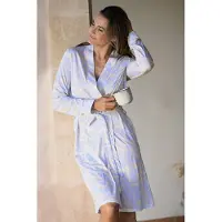 Ringella badjas blauw aderpatroon | Maat 52