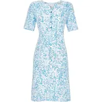 Ringella Katoenen nachthemd blauw panterprint | Maat 50