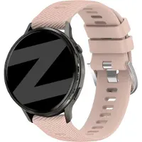 Bandz Siliconen 'Deluxe' bandje geschikt voor Garmin Vivoactive 4s / Vivomove 3s / Venu 4 - 41mm / Venu 3s / Venu 2s / Forerunner 265s / Forerunner 255s - Lichtroze