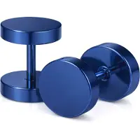 LGT JWLS LGT Jewels Stud oorbellen Edelstaal blauw 4mm
