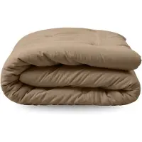 Zelesta Japandibed Katoen Mousseline - Dekbed zonder overtrek katoen - Wasbaar dekbed - Met vaste overtrek - Brown - 140x200cm