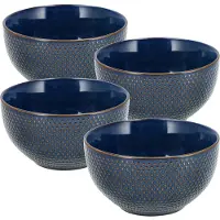 Discountershop Soepkommen Ø14 cm - Set van 4 Serviesset Zonder Oor – Gebruikt als Schalen en Fruitschaal – Ramen Kom Set