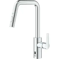 GROHE QuickFix Start - Elektronische keukenkraan met uittrekbare vuistdouche, op batterijen, chroom 1012430000
