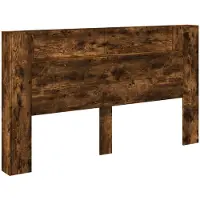 vidaXL Hoofdeinde Kast met LED Gerookte Eik Bewerkt hout