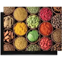 KitchenArt - Spice Harmony – Inductie Beschermer - 81x52 cm - Kookplaat Beschermer - Luxe Afdekplaat Inductieplaat - Anti-slip & Oprolbaar - Beschermmat Inductiekookplaat
