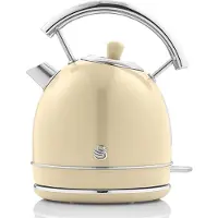 Swan Retro Elektrische Waterkoker, 1,8 Liter, Vintage Design, Automatische Uitschakeling