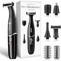 Sansbeauté 4-in-1 Bikinitrimmer - - Gezicht - Oksels - Benen - Bikinilijn - Wenkbrauw Trimmer - Gezichtsontharing Dames - Intieme Zone - Ladyshaves Bikini - Ontharingsapparaat Electrisch