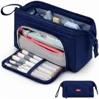 BOTC Etui - Pennenzak voor jongens en meisjes - 22x9.5x12cm - Etuis voor school – Pennenzak - Schoolspullen - Blauw