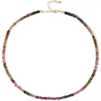 Cavill - Halsketting 925 Sterling Zilver verguld - Madagaskar Toermalijn Fancy Kraal 69,369ct - Verstelbaar 45-50cm - Elegant