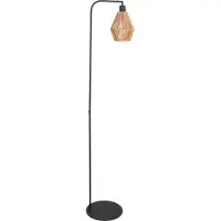 Steinhauer Vloerlamp Ropex met rotan kap