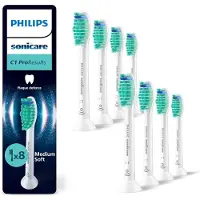 Philips Ersatzborstels ProResults C1 HX6018/87 – opzetborstels – set van 8 – middelzachte borstel – plaque-verwijdering