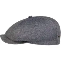 Stetson Hatteras 8 Panel Linnen Flat Cap by