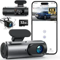 Aura Dashcam voor Auto Voor en Achter - Dashcam - Zwart - 8cm x 4cm x 5cm
