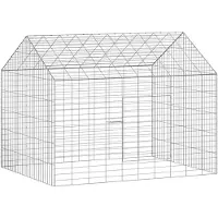 vidaXL Konijnenkooi Zilver 100 x 78 x 78 cm Gegevens staal