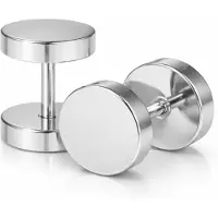 LGT JWLS LGT Jewels Stud oorbellen Edelstaal zilverkleurig 6mm