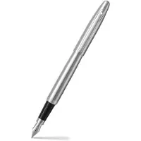 Sheaffer vulpen - VFM - zwart met geborsteld en gepolijst chroom - penpunt M - schrijfkleur zwart