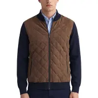 Bugatti vest bruin effen