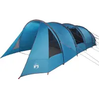 vidaXL Tunnel Tent voor 6 Personen 6-persoons Blauw en Grijs