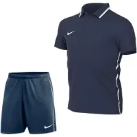 Nike Dri-FIT Park 26 Polo Trainingsset Kids Donkerblauw Wit