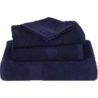 vidaXL Badhanddoeken FROGN 2 st 100x150 cm 360 g/m² marineblauw