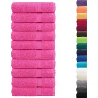 vidaXL Handdoeken SOLUND 2 st 600 g/m² 100x200 cm roze