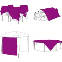 vidaXL Doorzichtig zeildoek met zeilringen 5x10 m polyethyleen