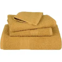 vidaXL Douchehanddoeken FROGN 4 st 70x140 cm 360 g/m² goud