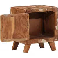 vidaXL Nachtkastje 40x32x46 cm massief gerecycled hout