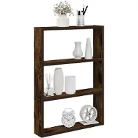 vidaXL Wandschap 43x9x60 cm bewerkt hout gerookt eikenkleurig