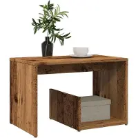 vidaXL Bijzettafel 59x36x38 cm bewerkt hout oud houtkleurig