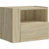 vidaXL Nachtkastje wandgemonteerd 45x30x35 cm sonoma eikenkleurig