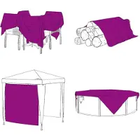 vidaXL Doorzichtig zeildoek met zeilringen 5x5 m polyethyleen