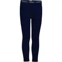 Icebreaker - Kinder thermokleding - K Merino 260 Tech Leggings Midnight Navy voor Unisex van Wol - Kindermaat 10 jaar - Marine blauw