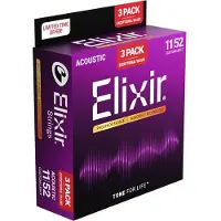 Elixir Strings 16568 Nanoweb 11-52 3-Pack Snaren voor akoestische gitaar