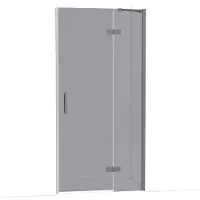 Maxaro Diamond Douchedeur 100 cm Zwart Metaal Rookglas Draaideur | Douchedeur | Draaideur Douche | Glazen Douchedeur